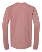 BELLA + CANVAS Youth Heather CVC Long Sleeve Tee 3501YCVC