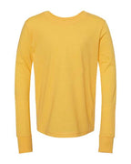BELLA + CANVAS Youth Heather CVC Long Sleeve Tee 3501YCVC