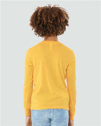 BELLA + CANVAS Youth Heather CVC Long Sleeve Tee 3501YCVC