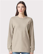 American Apparel Unisex Super Heavyweight Long Sleeve Pocket Tee 9410