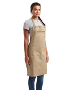 Artisan Collection by Reprime Barley Contrast Stitch Recycled Bib Apron RP121
