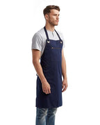 Artisan Collection by Reprime Barley Contrast Stitch Recycled Bib Apron RP121
