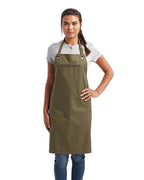 Artisan Collection by Reprime Barley Contrast Stitch Recycled Bib Apron RP121