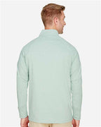 Devon & Jones Men's CrownLux Performance® Clubhouse Micro-Stripe Quarter-Zip Pullover DG480