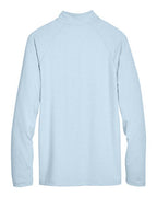 Devon & Jones Men's CrownLux Performance® Clubhouse Micro-Stripe Quarter-Zip Pullover DG480