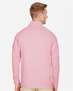 Devon & Jones Men's CrownLux Performance® Clubhouse Micro-Stripe Quarter-Zip Pullover DG480