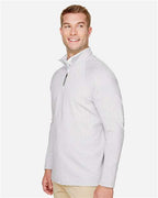 Devon & Jones Men's CrownLux Performance® Clubhouse Micro-Stripe Quarter-Zip Pullover DG480
