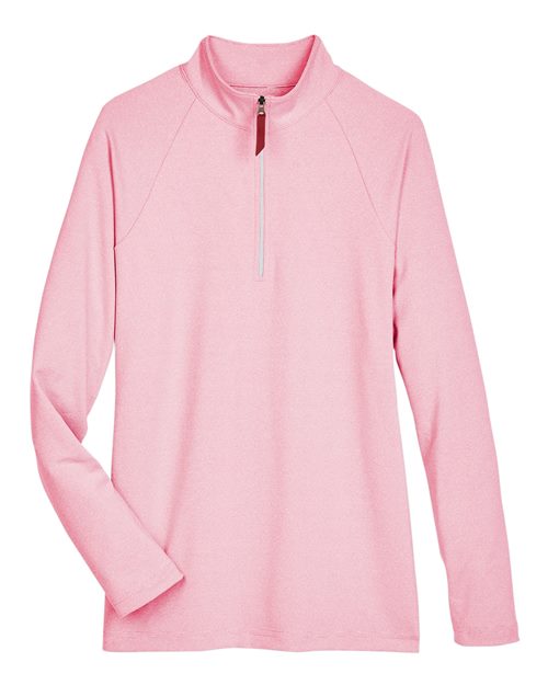 Devon & Jones Women's CrownLux Performance® Clubhouse Micro-Stripe Quarter-Zip Pullover DG480W