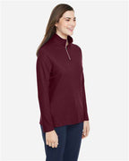 CORE365 Women's Fusion ChromaSoft™ Pique Quarter-Zip Pullover CE405W