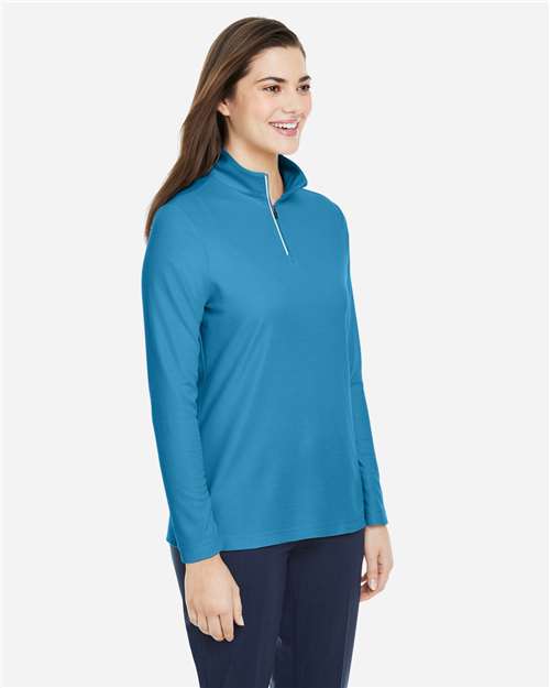 CORE365 Women's Fusion ChromaSoft™ Pique Quarter-Zip Pullover CE405W