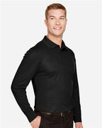 Devon & Jones Men's CrownLux Performance® Plaited Long Sleeve Polo DG20L