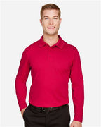 Devon & Jones Men's CrownLux Performance® Plaited Long Sleeve Polo DG20L