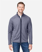 CORE365 Men's Venture Heathered Stripe Full-Zip Jacket CE72
