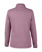 CORE365 Women's Venture Heathered Stripe Quarter-Zip Pullover CE73W