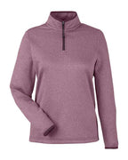 CORE365 Women's Venture Heathered Stripe Quarter-Zip Pullover CE73W