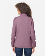 CORE365 Women's Venture Heathered Stripe Quarter-Zip Pullover CE73W