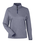 CORE365 Women's Venture Heathered Stripe Quarter-Zip Pullover CE73W