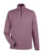 CORE365 Men's Venture Heathered Stripe Quarter-Zip Pullover CE73