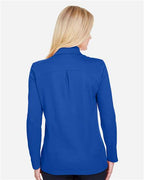 Devon & Jones Women's CrownLux Performance® Plaited Long Sleeve Polo DG20LW