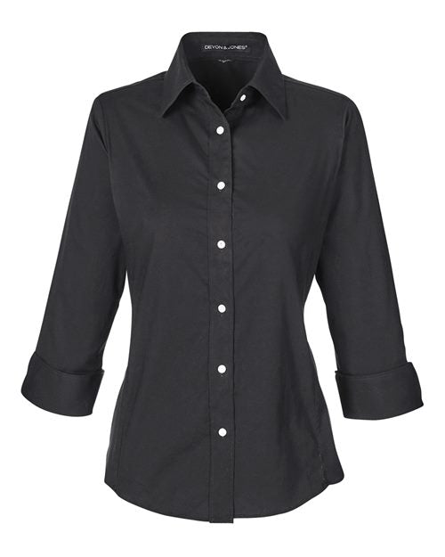 Devon & Jones Women's Perfect Fit™ Three-Quarter Sleeve Stretch Poplin Dress Shirt DP625W