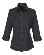 Devon & Jones Women's Perfect Fit™ Three-Quarter Sleeve Stretch Poplin Dress Shirt DP625W