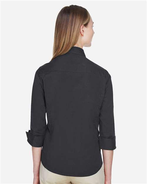 Devon & Jones Women's Perfect Fit™ Three-Quarter Sleeve Stretch Poplin Dress Shirt DP625W