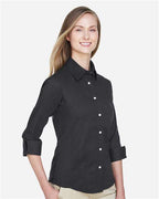Devon & Jones Women's Perfect Fit™ Three-Quarter Sleeve Stretch Poplin Dress Shirt DP625W