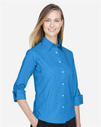 Devon & Jones Women's Perfect Fit™ Three-Quarter Sleeve Stretch Poplin Dress Shirt DP625W