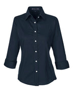 Devon & Jones Women's Perfect Fit™ Three-Quarter Sleeve Stretch Poplin Dress Shirt DP625W