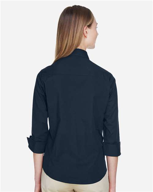 Devon & Jones Women's Perfect Fit™ Three-Quarter Sleeve Stretch Poplin Dress Shirt DP625W
