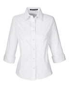 Devon & Jones Women's Perfect Fit™ Three-Quarter Sleeve Stretch Poplin Dress Shirt DP625W