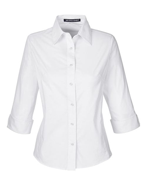 Devon & Jones Women's Perfect Fit™ Three-Quarter Sleeve Stretch Poplin Dress Shirt DP625W