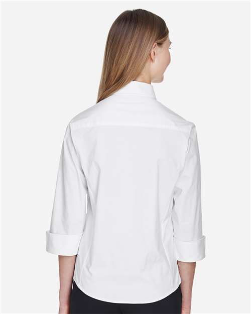 Devon & Jones Women's Perfect Fit™ Three-Quarter Sleeve Stretch Poplin Dress Shirt DP625W