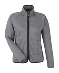 CORE365 Women's Venture Heathered Stripe Full-Zip Jacket CE72W