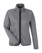 CORE365 Women's Venture Heathered Stripe Full-Zip Jacket CE72W