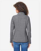CORE365 Women's Venture Heathered Stripe Full-Zip Jacket CE72W