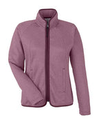 CORE365 Women's Venture Heathered Stripe Full-Zip Jacket CE72W