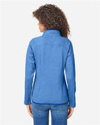 CORE365 Women's Venture Heathered Stripe Full-Zip Jacket CE72W