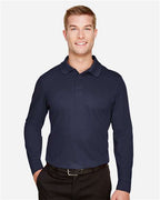 Devon & Jones Men's Tall CrownLux Performance® Plaited Long Sleeve Polo DG20LT