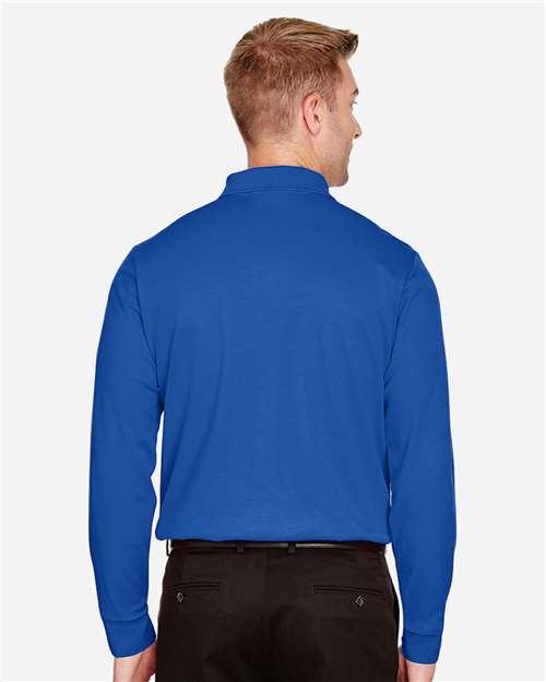 Devon & Jones Men's Tall CrownLux Performance® Plaited Long Sleeve Polo DG20LT