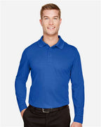Devon & Jones Men's Tall CrownLux Performance® Plaited Long Sleeve Polo DG20LT