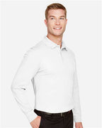Devon & Jones Men's Tall CrownLux Performance® Plaited Long Sleeve Polo DG20LT