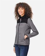 CORE365 Women's Venture Heathered Stripe Hybrid Jacket CE74W