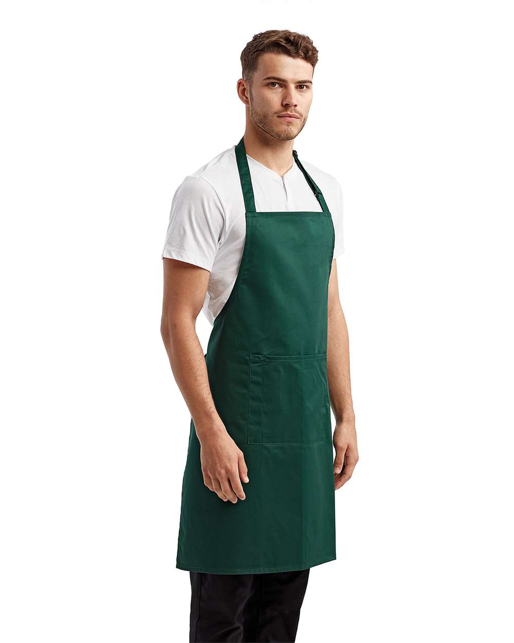 Recycled Bib Apron with Pocket