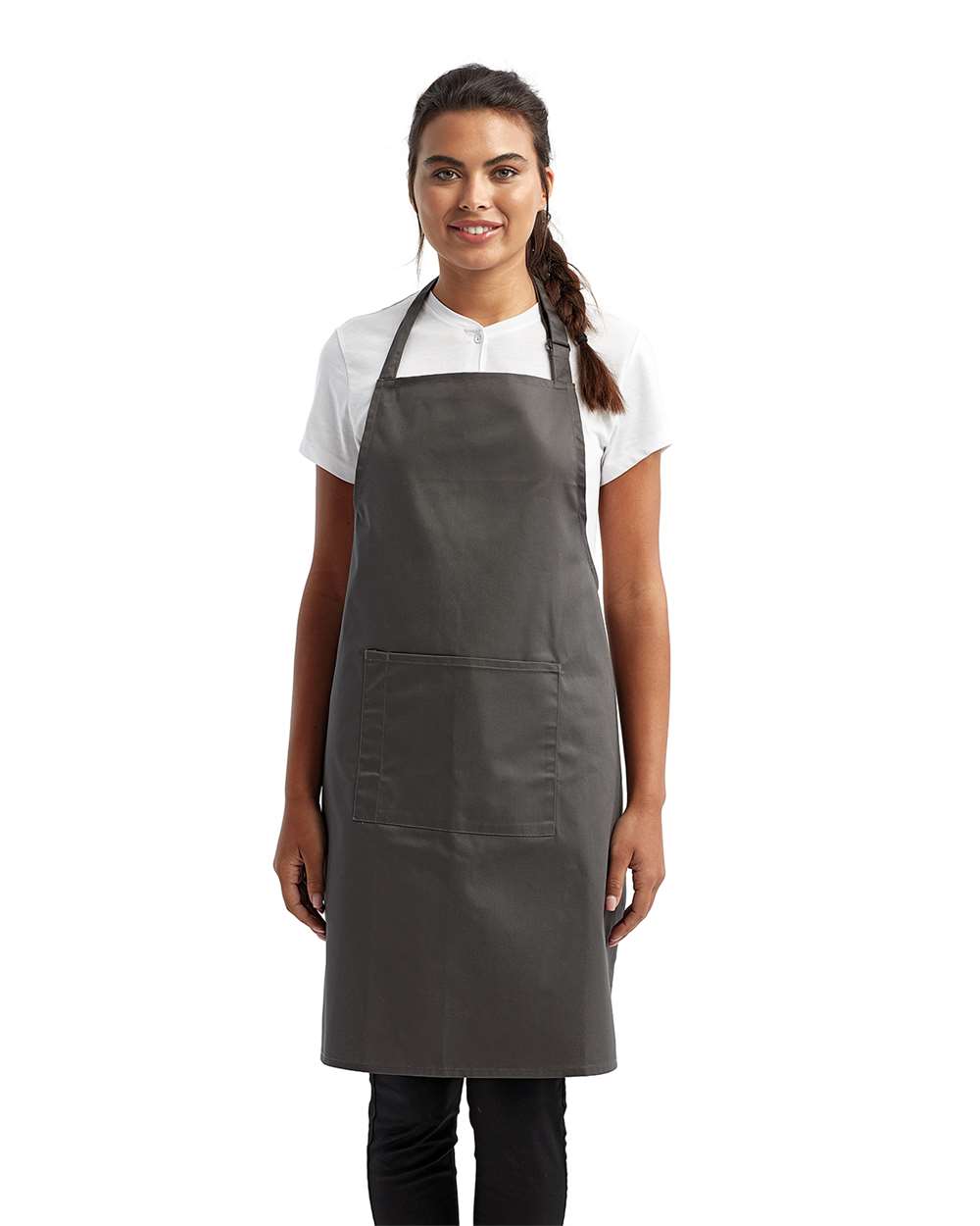 Recycled Bib Apron with Pocket