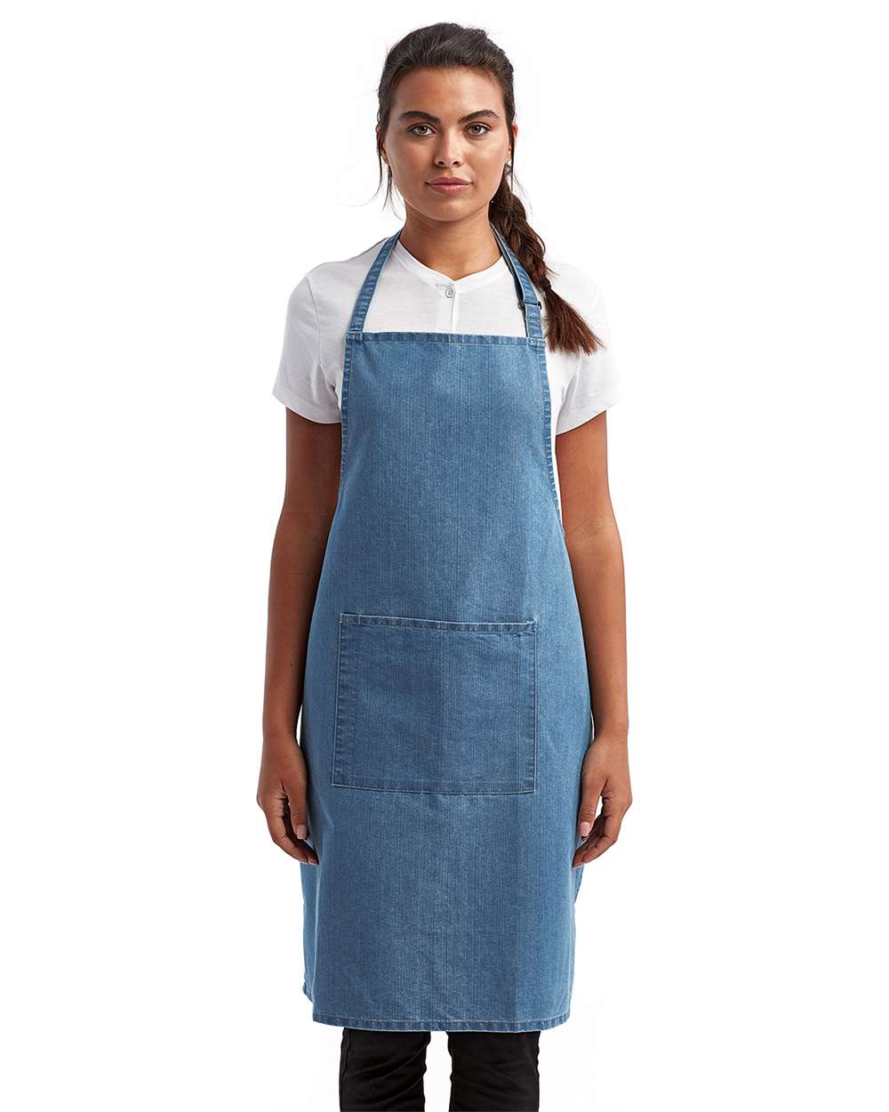 Recycled Bib Apron with Pocket