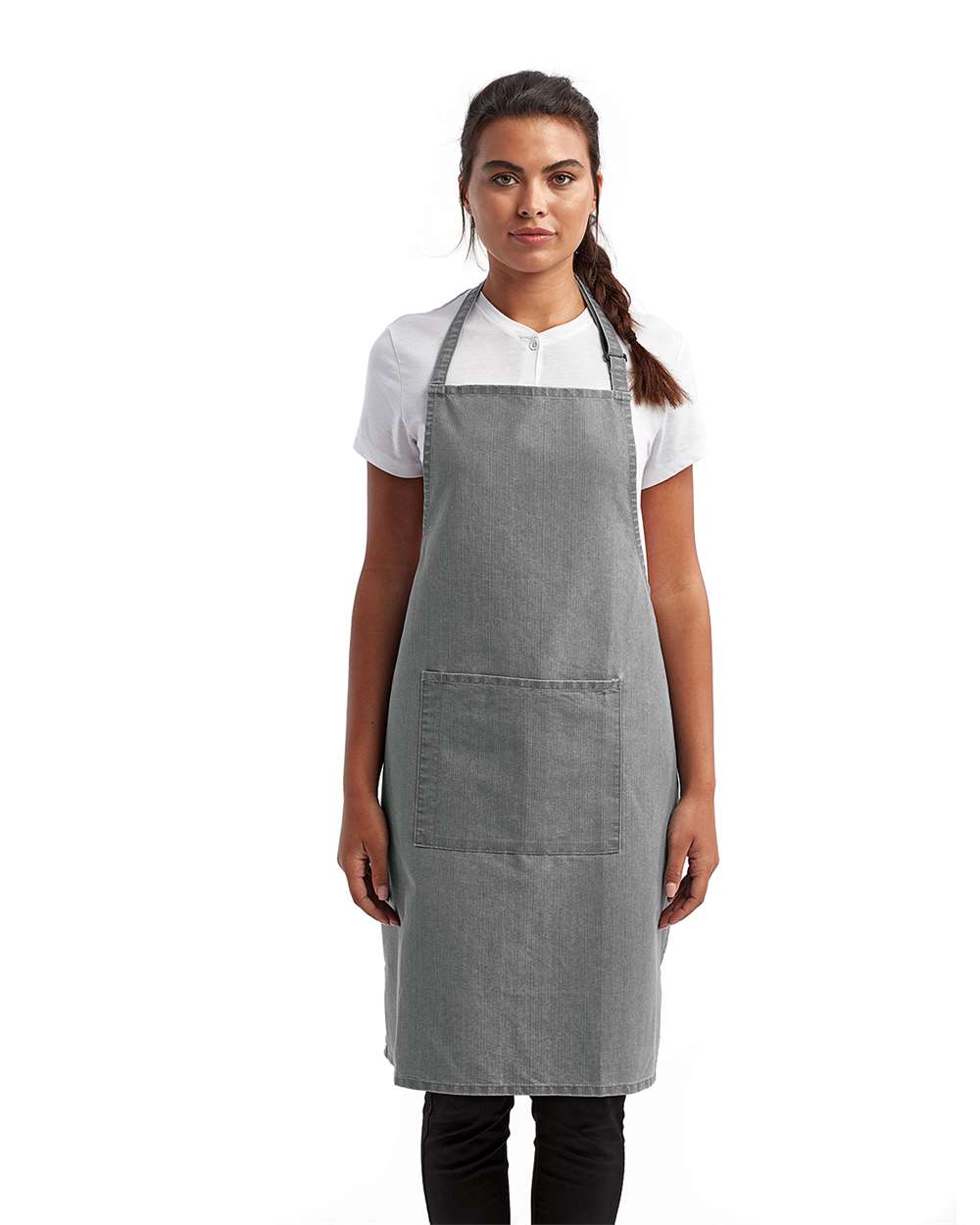 Recycled Bib Apron with Pocket