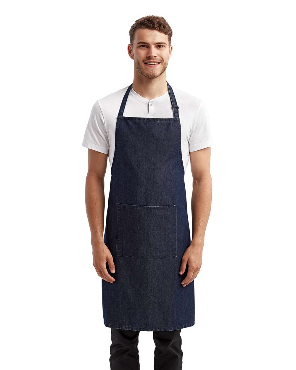 Recycled Bib Apron with Pocket