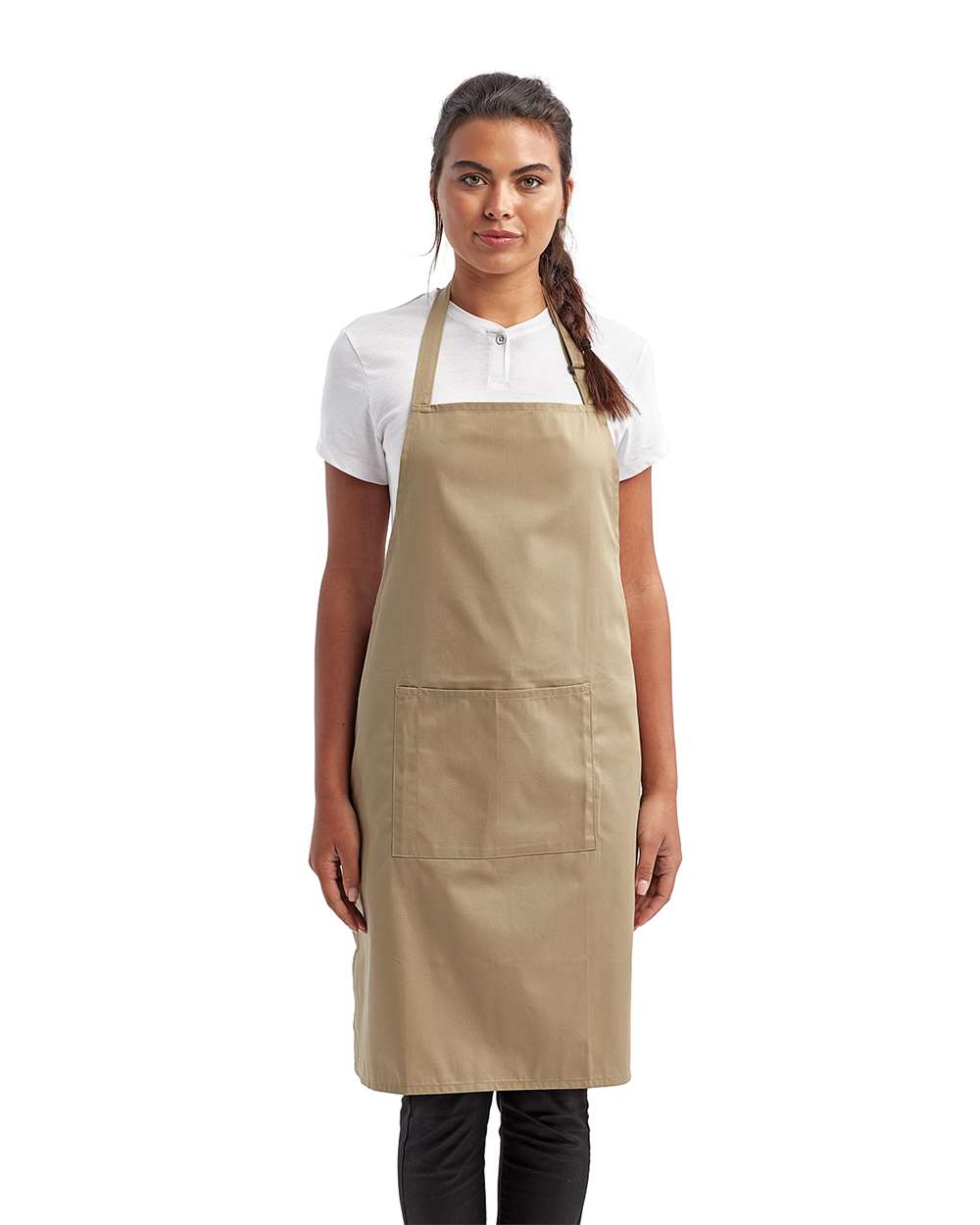 Recycled Bib Apron with Pocket
