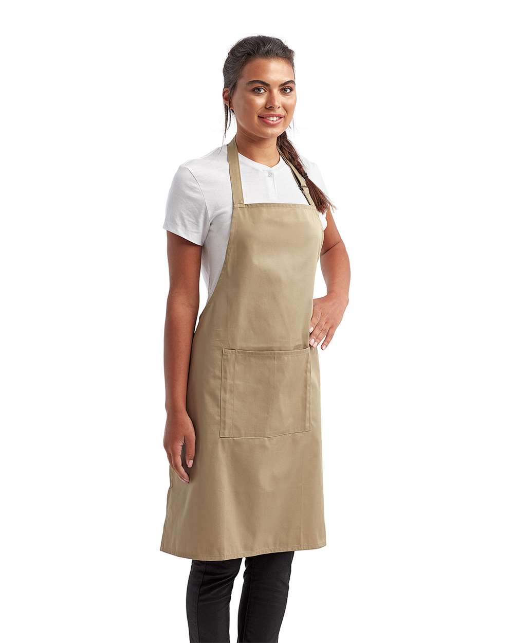 Recycled Bib Apron with Pocket
